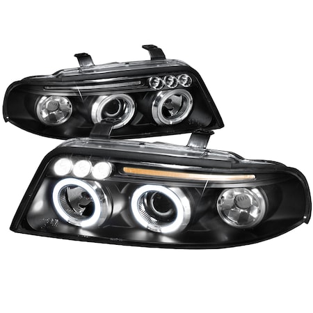 Spec-D Tuning 00-01 Audi A4 Halo LED Projector Black LHP-A400JM-TM
